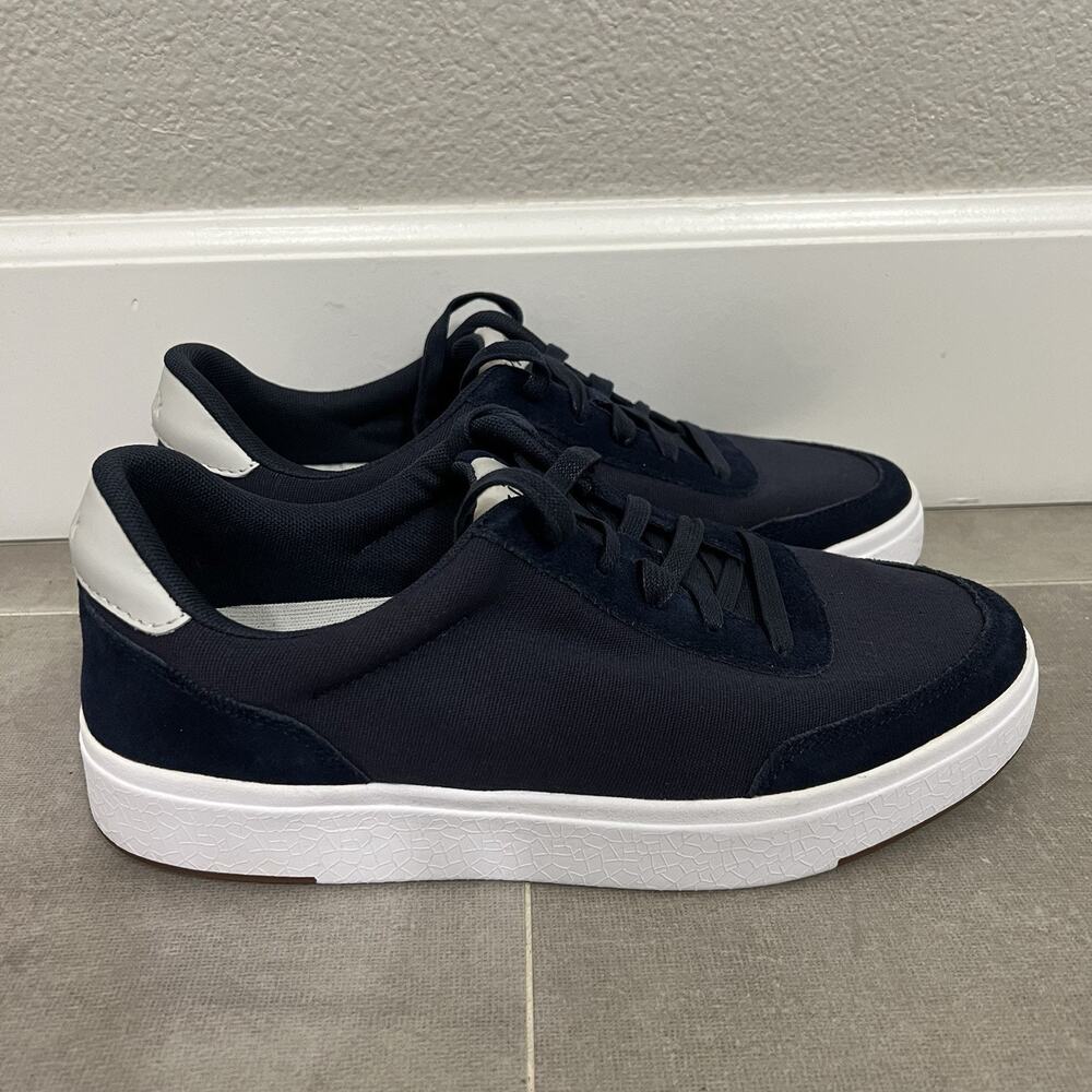 Kizik Prague Mens 8/Womens 9.5 Blue Canvas Hands Free Sneaker Comfort Shoes